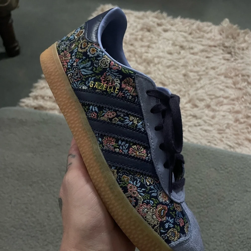 Adidas Gazelle Navy Floral Sneakers